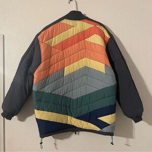 Free People Movement Mens Small Midnight Moon Blue bomber jacket